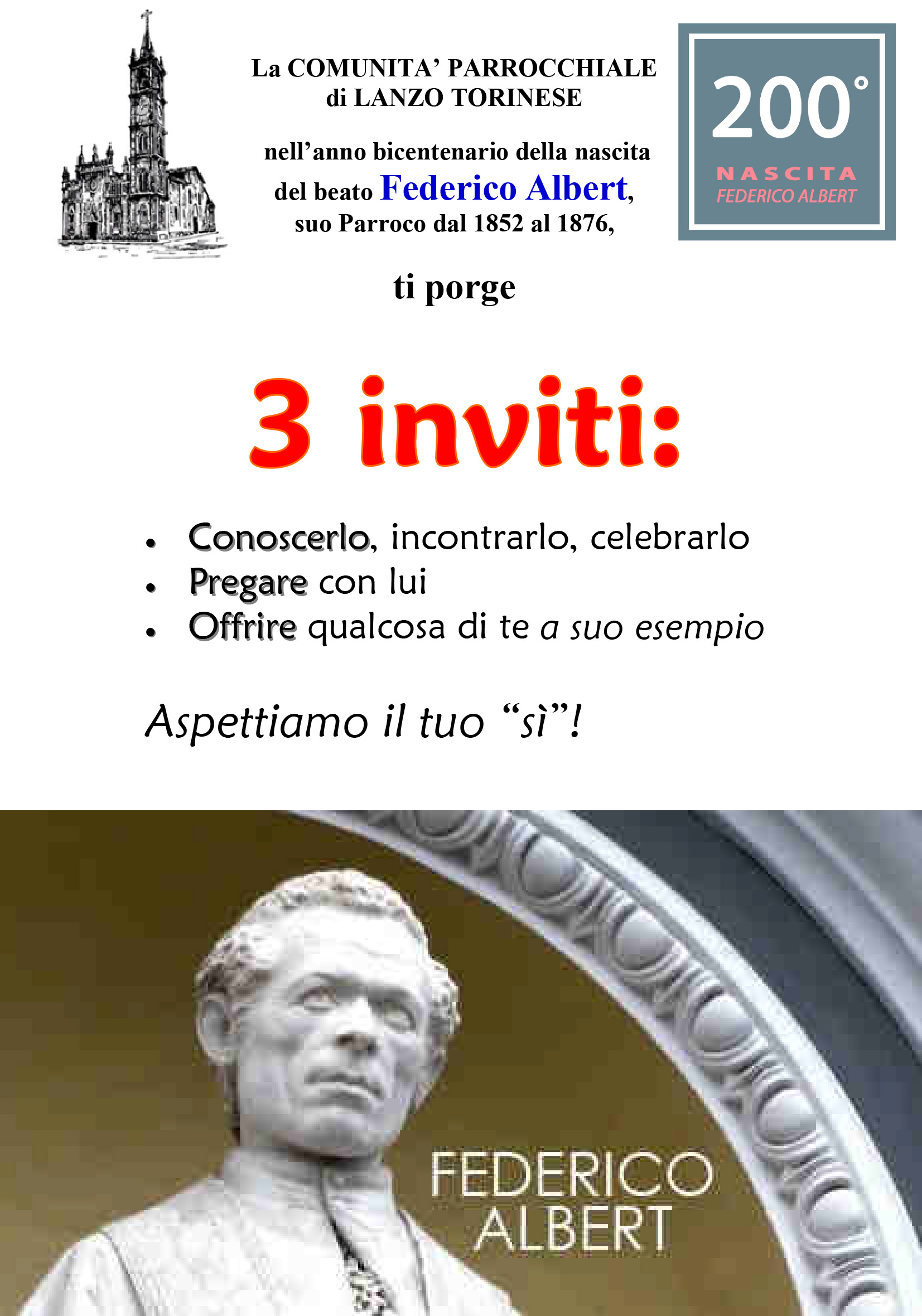 Bicentenario della nascita di Federico Albert: invitoBicentenario della nascita di Federico Albert: invito